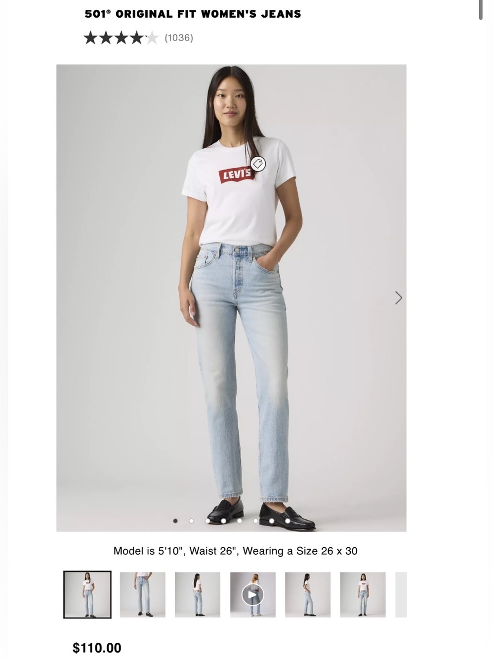 Levi's 501 original fit Light Blue Straight-Leg Women's Jeans